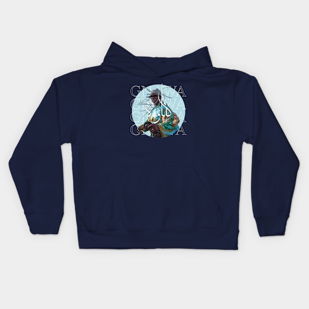 GNAWA T-shirt arabic writing  '' كناوة '' LIGHT BLUE DESGIN Kids Hoodie by TareQ-DESIGN